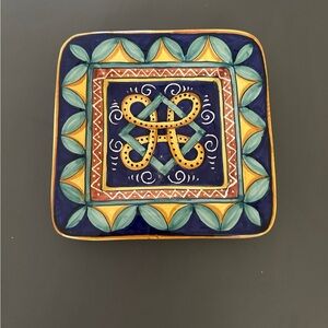 DERUTA Italy Hand Painted Colorful Ceramic Decorative Plate 8”